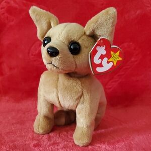 Ty Beanie Baby "Tiny" Tan Chihuahua Toy